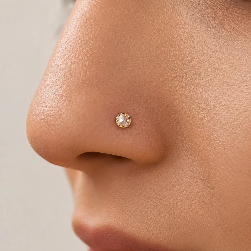 4mm Reina Rose Cut Diamond Flat Back Stud