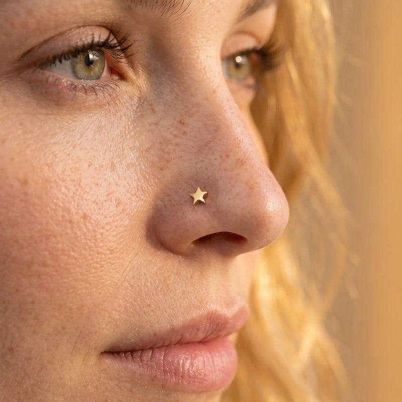Gold Star Flat Back Stud