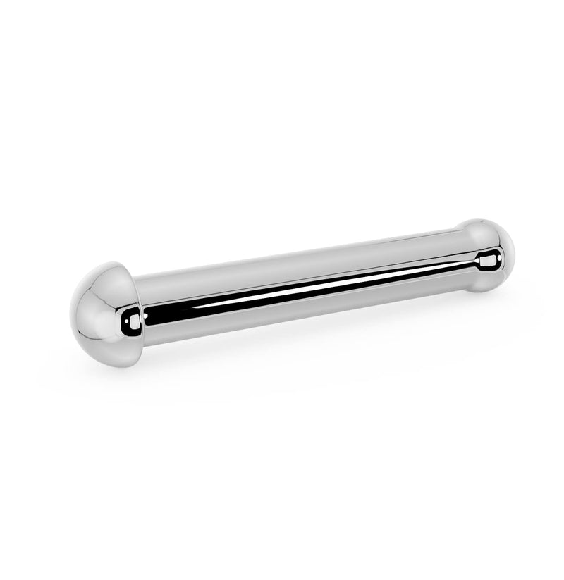 14k white gold dome nose bone backing, polished straight post with dome on each end