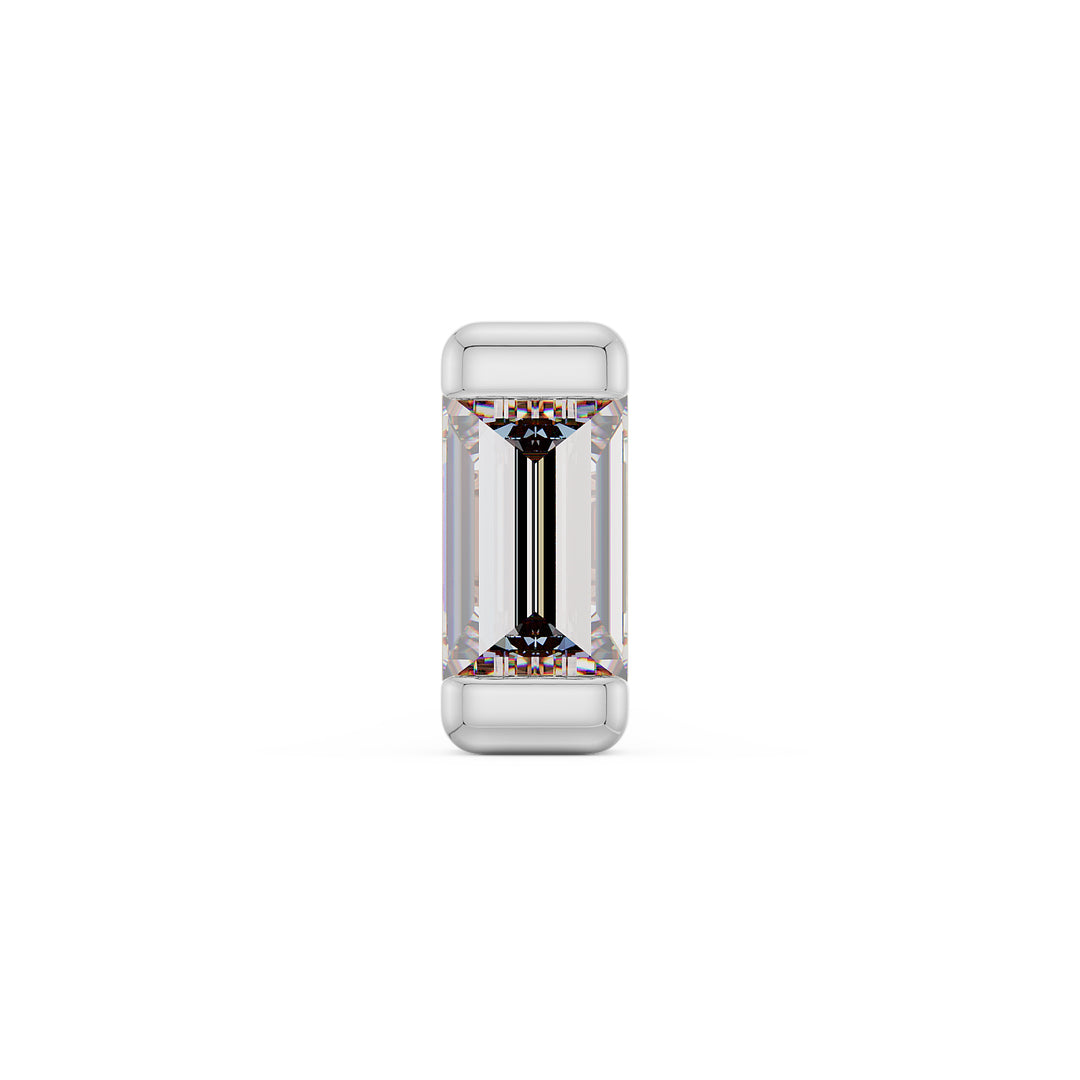 2mm Mini Baguette Diamond 14K Gold Nose Ring