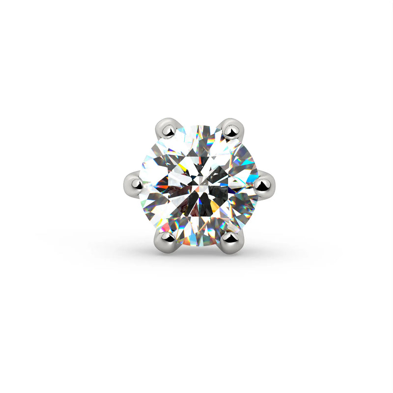 Front view of the diamond Astra setting in white gold