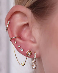 Diamond cartilage jewelry