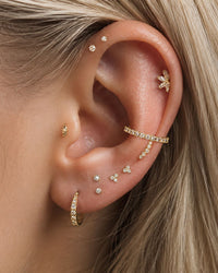 Diamond cartilage jewelry
