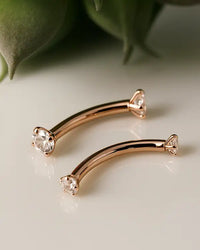 diamond curved barbell