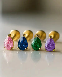 gemstone flat back earrings