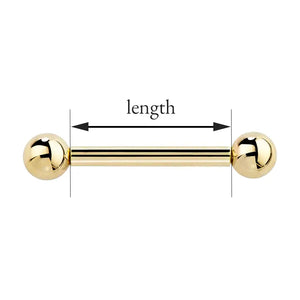 hot to measure a straight barbell length measurement