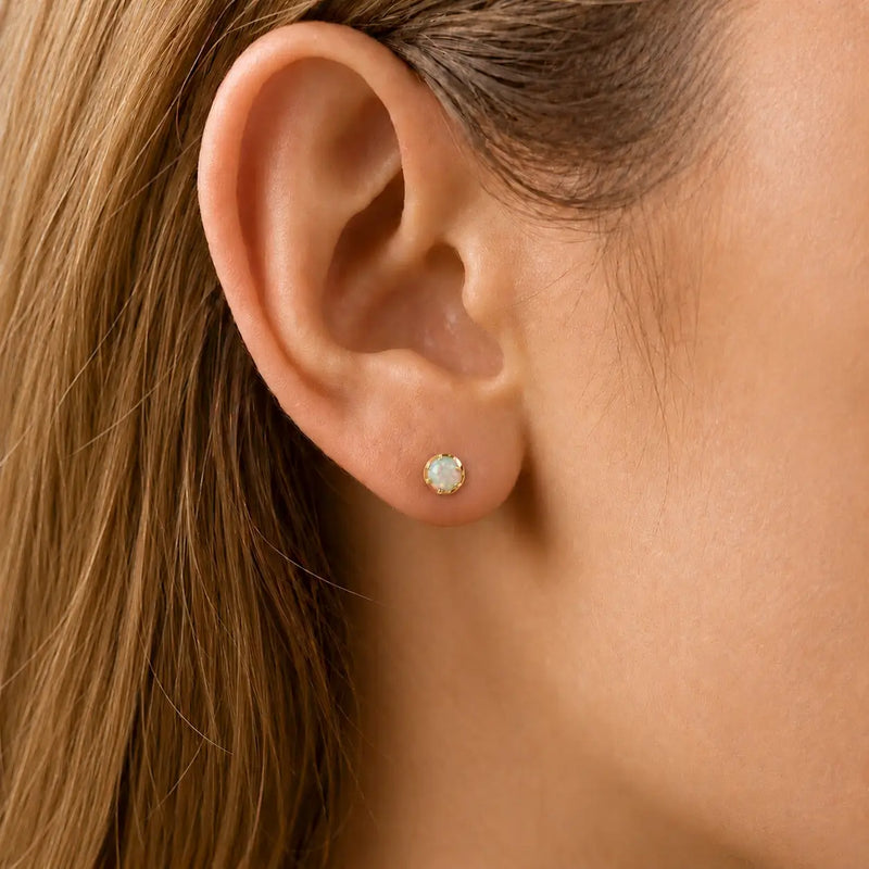 Reina Ethiopian Opal Flat Back Stud