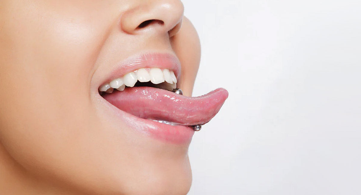 Pierced tongue