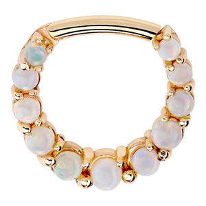 Imperial Opal 14k Gold Clicker Ring-14K Yellow Gold 16G 5 16"