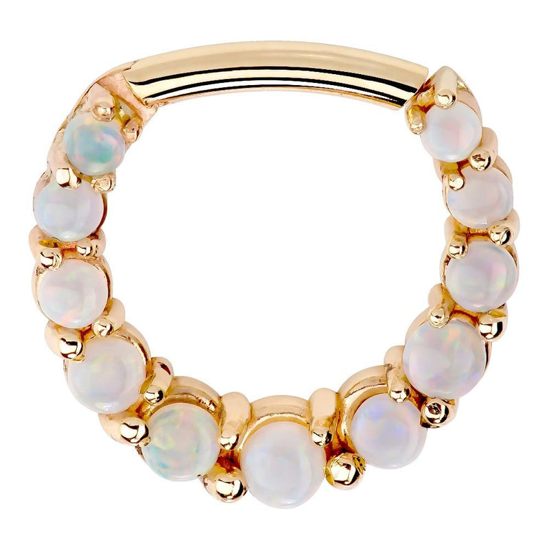 Imperial Opal 14k Gold Clicker Ring-14K Yellow Gold 16G 5 16"