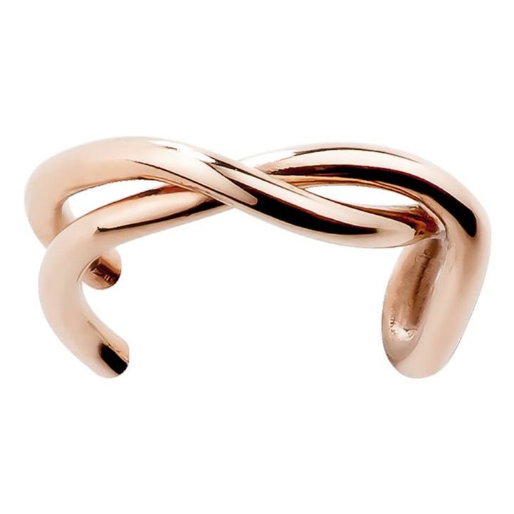 Twisted Band 14k Gold Non-Pierced Ear Cuff-Rose