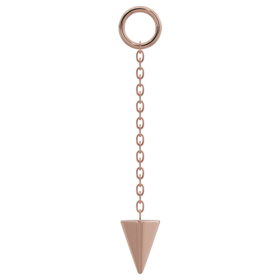 Spike Chain Accessory (5mm)-Long   14K Rose Gold