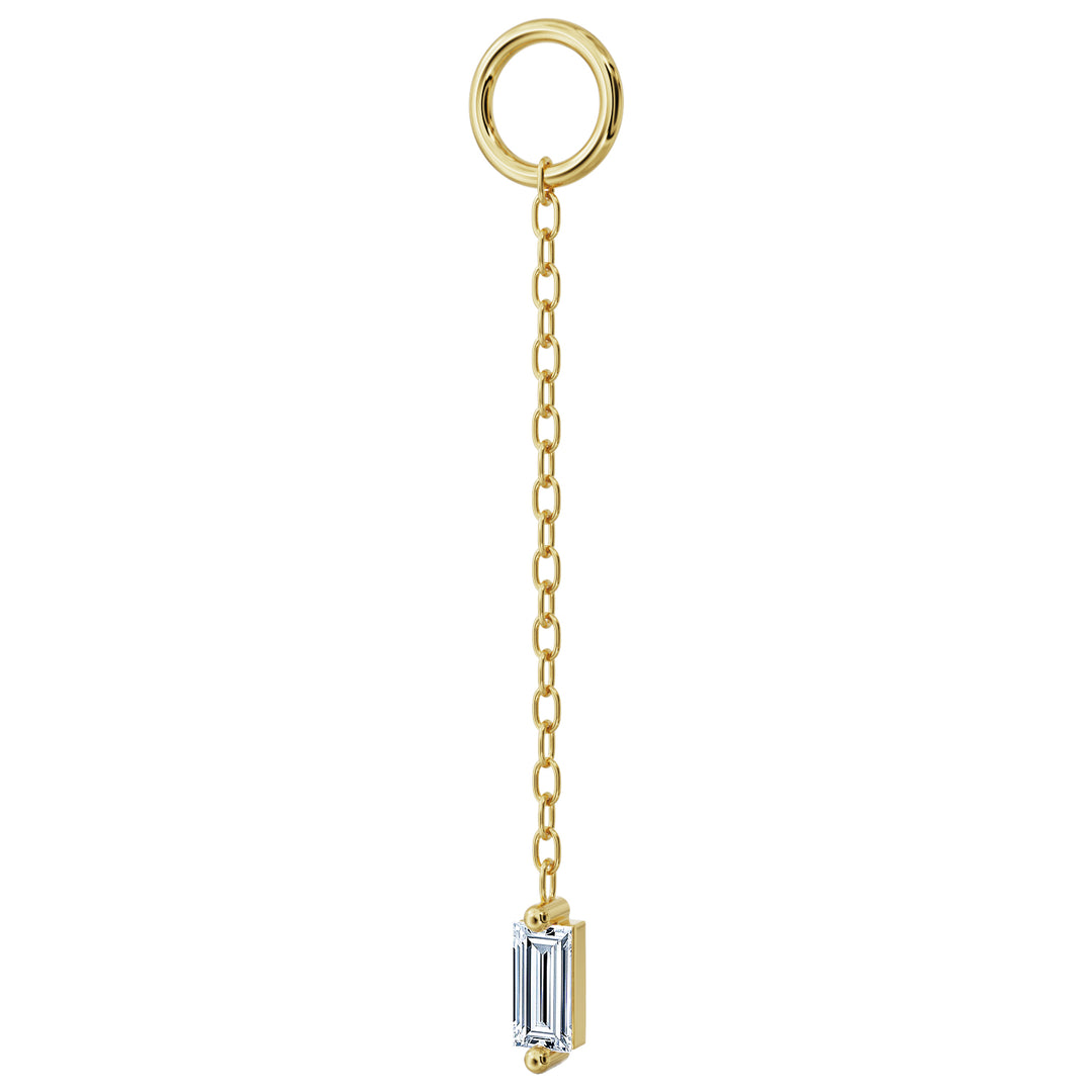 Sleek Baguette Diamond Chain Accessory