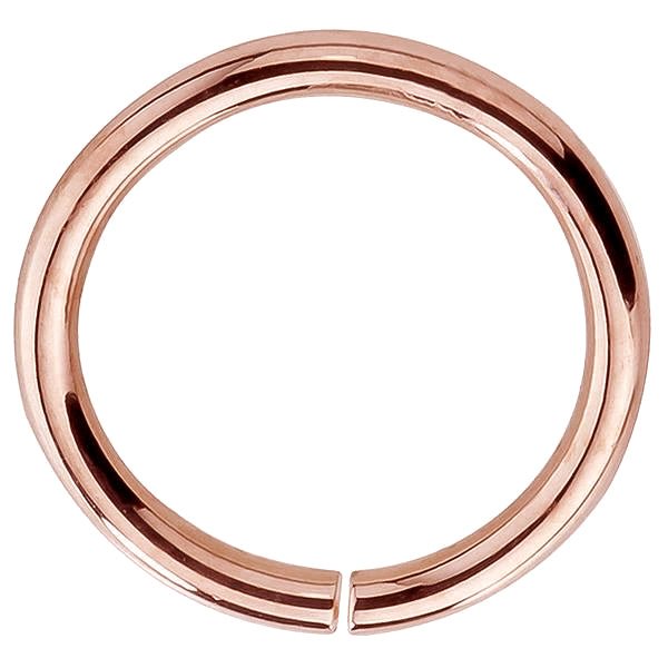 Seamless Ring Hoop 14K Gold or Platinum-14K Rose Gold   14G   1 2" (12.7mm)