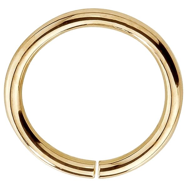 Seamless Ring Hoop 14K Gold or Platinum-14K Yellow Gold   14G   1 2