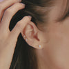 2mm CZ Low-Set Prong 14k Gold Labret Tragus Cartilage Flat Back Earring