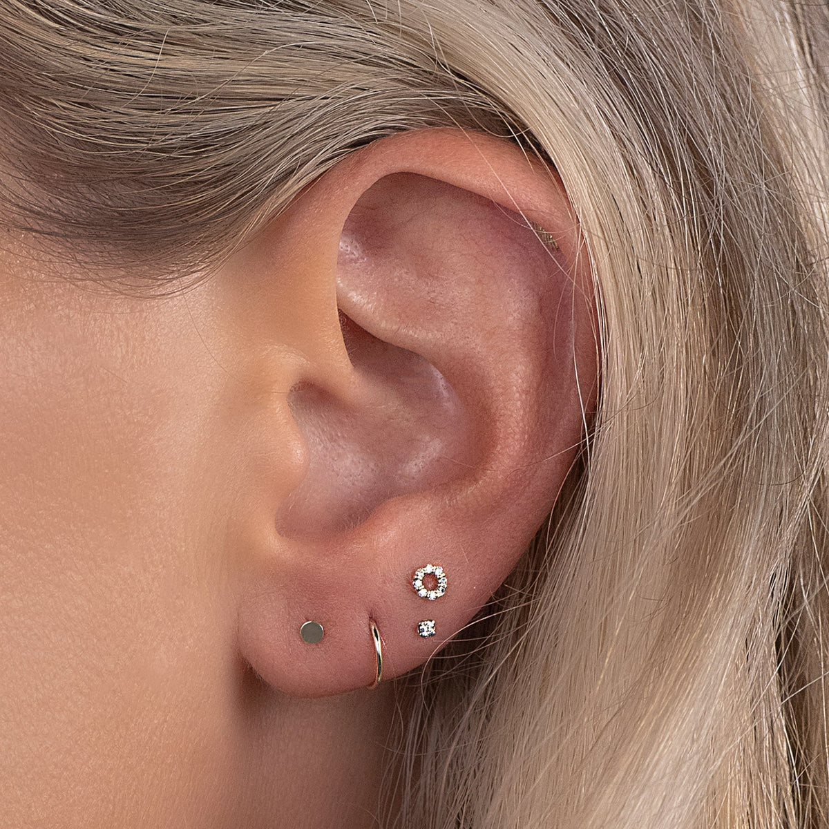 Infinity Symbol 14K Gold Flat Back Earring – FreshTrends