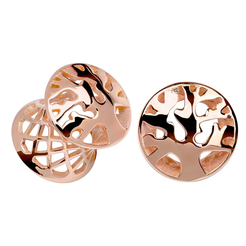 Tree of Life 14k Gold Tunnel Plugs-5 8" (16mm)   14K Rose Gold