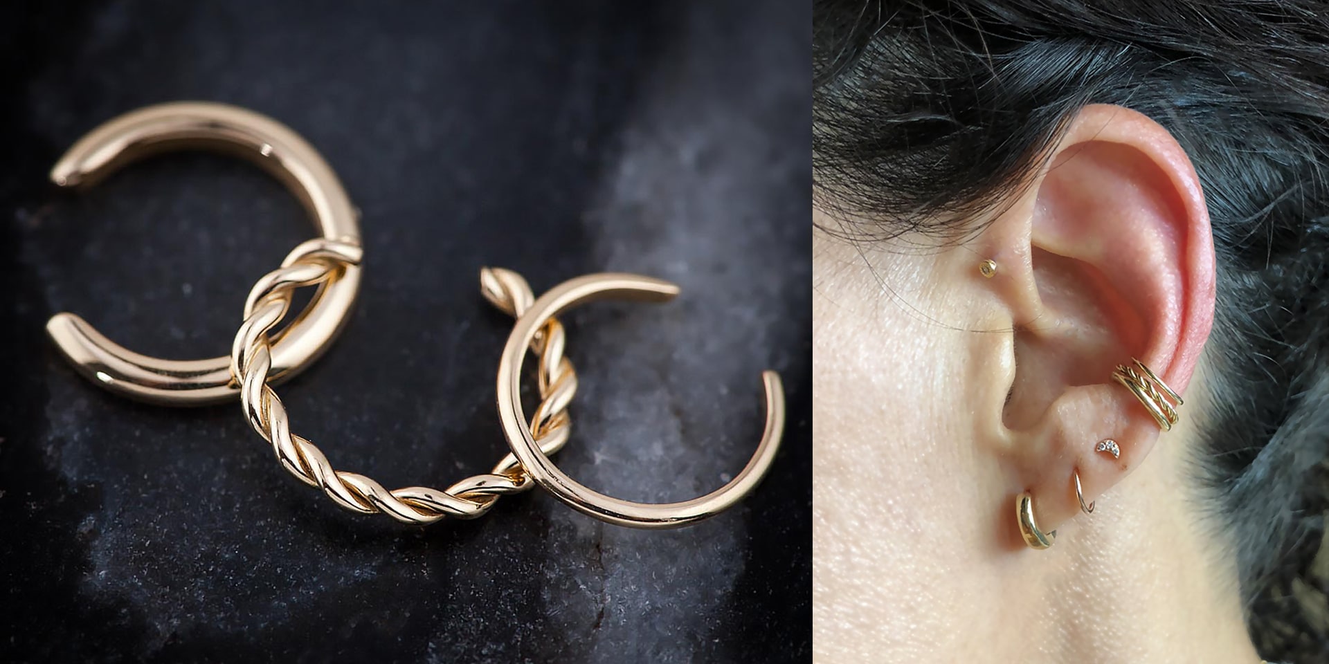 Non-Pierced Hoops Earrings 14K Yellow Gold | Jared