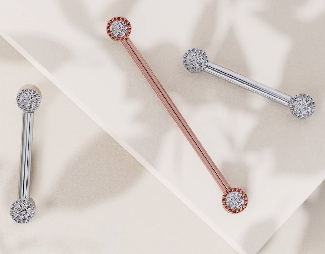 Gemstone barbells
