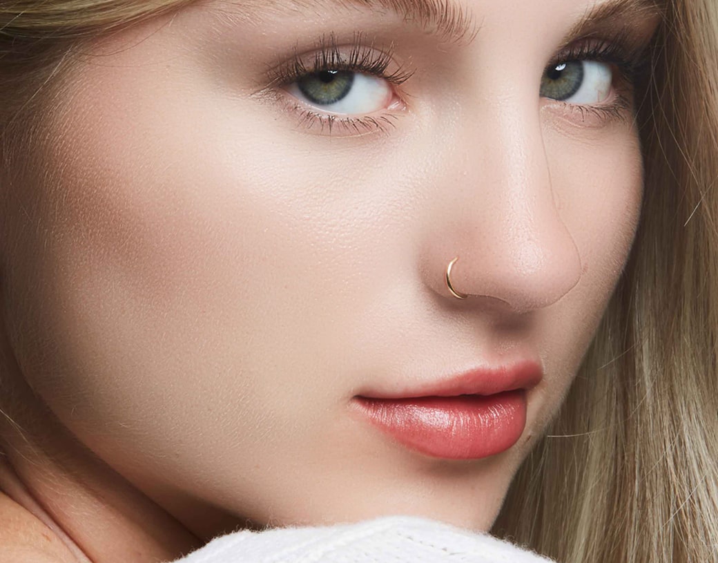 Gold Nose Piercing Ear Ring | Fake Nose Piercing Gold | Fake Nose Piercing  Ring - 1pcs - Aliexpress