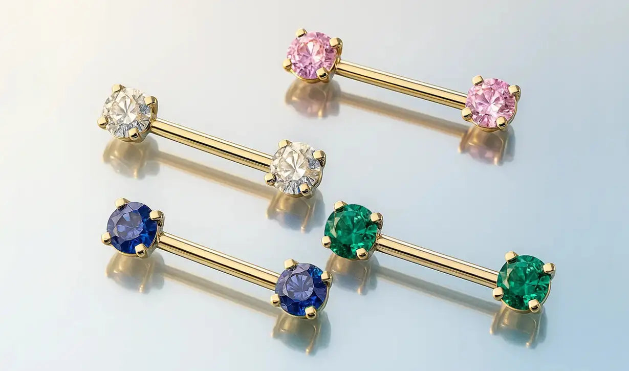 gem nipple barbells