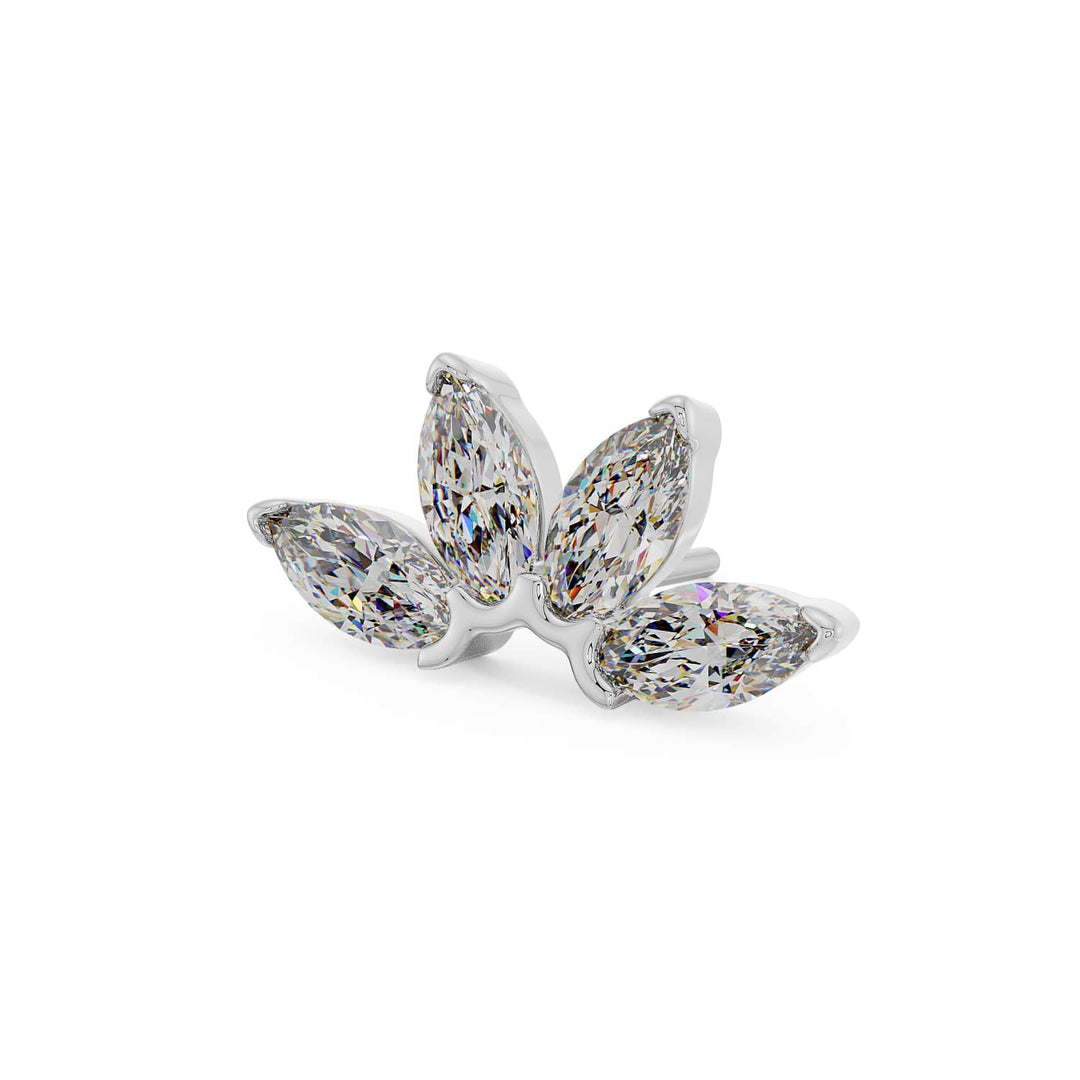 Marquise Fan Piercing Stud End