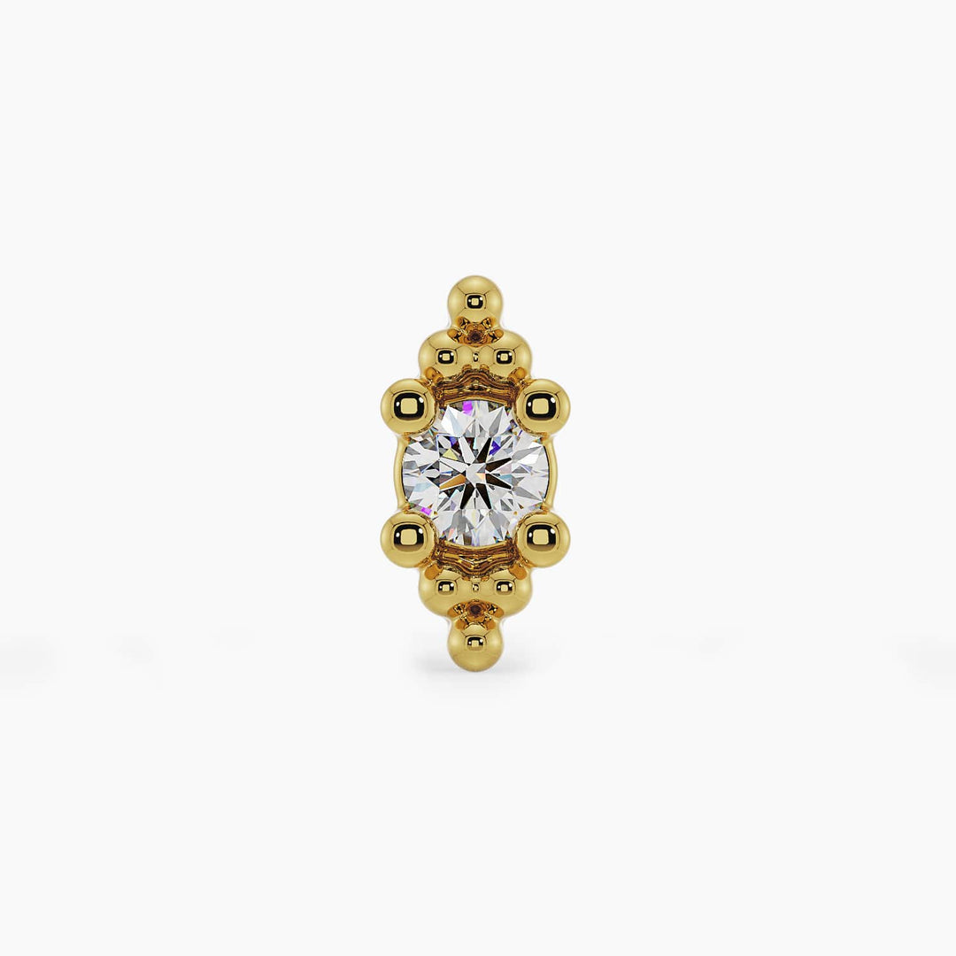 Trio Bead Bali Blossom Diamond Push Pin End