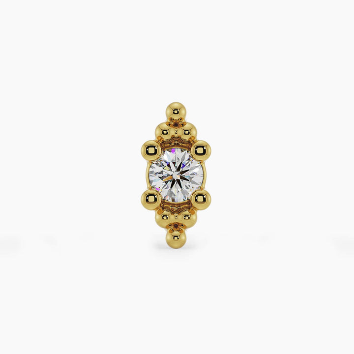 Trio Bead Bali Blossom Diamond Push Pin End