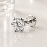 3.5mm Astra Diamond Flat Back Stud in 14k White Gold