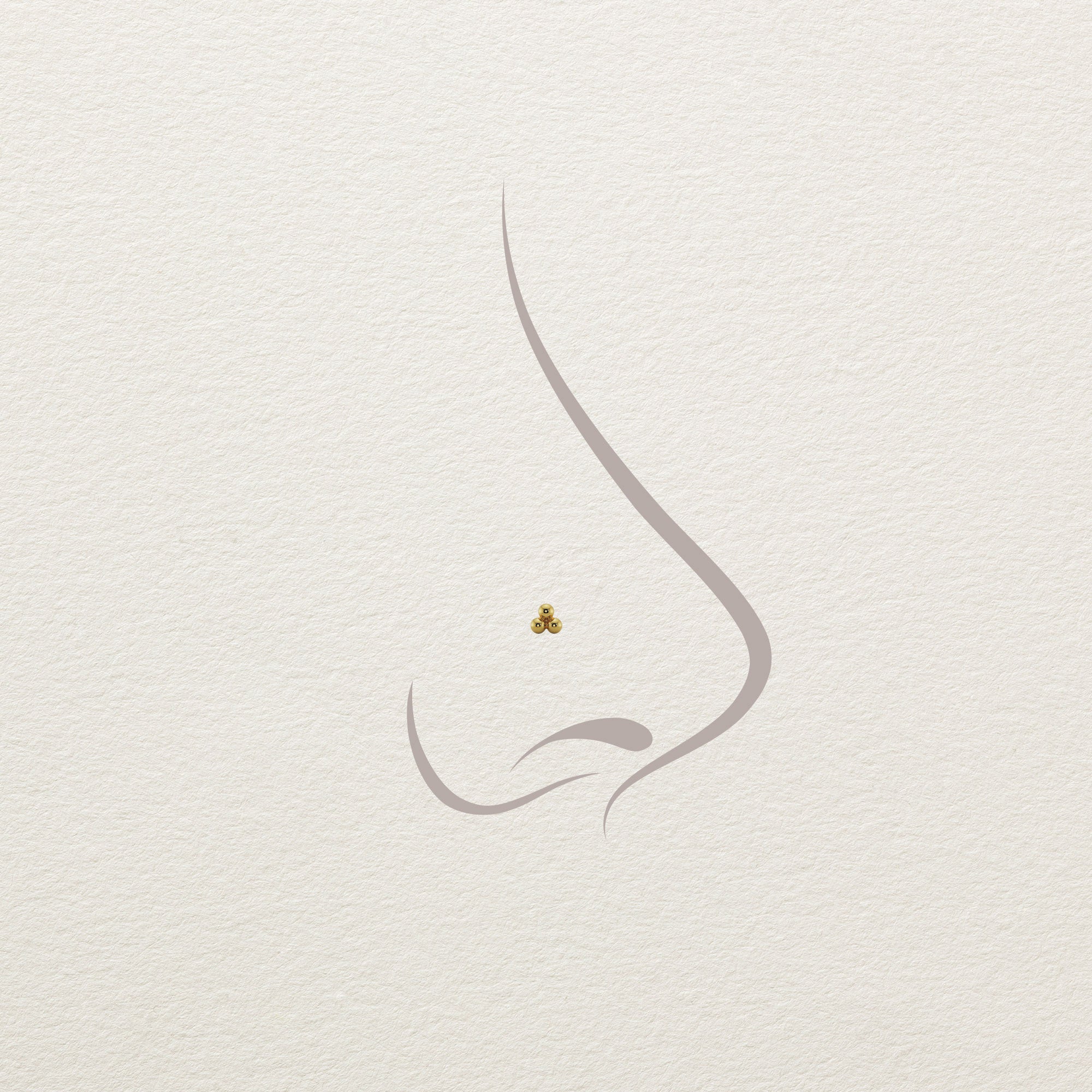 Trinity Bead Cluster Piercing Stud End