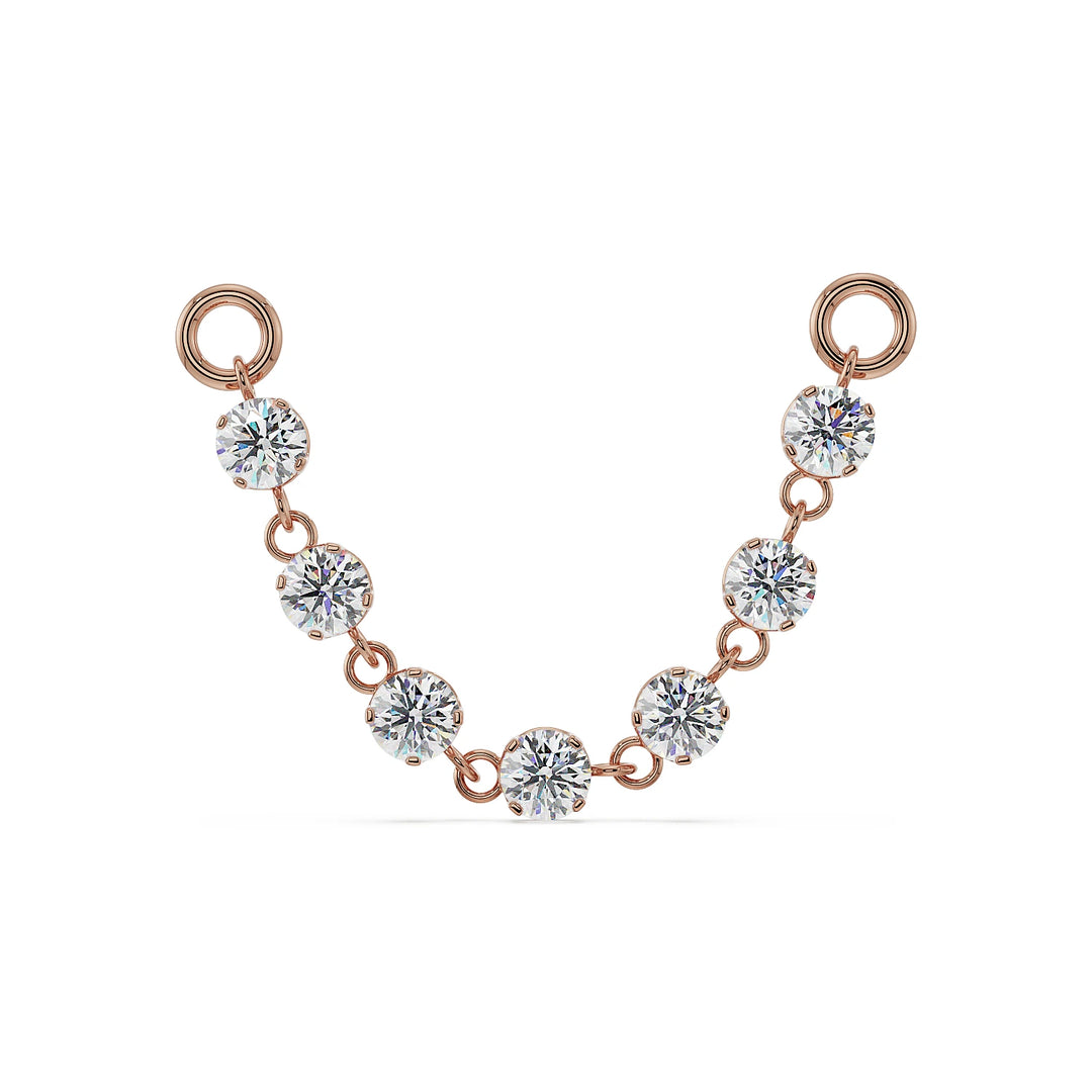 Brilliant Lyra Earring Connector - Diamond or CZ