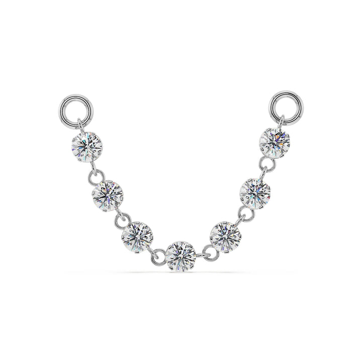 Brilliant Lyra Earring Connector - Diamond or CZ