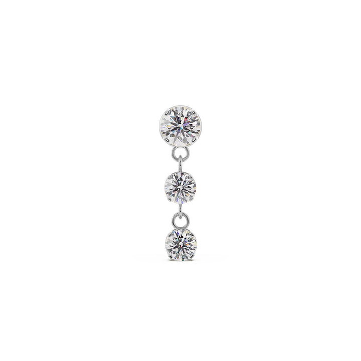 Trinity Drop Stud - Diamond or CZ