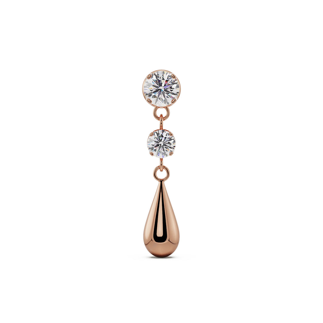 Brilliant Dew Drop Stud - Diamond or CZ