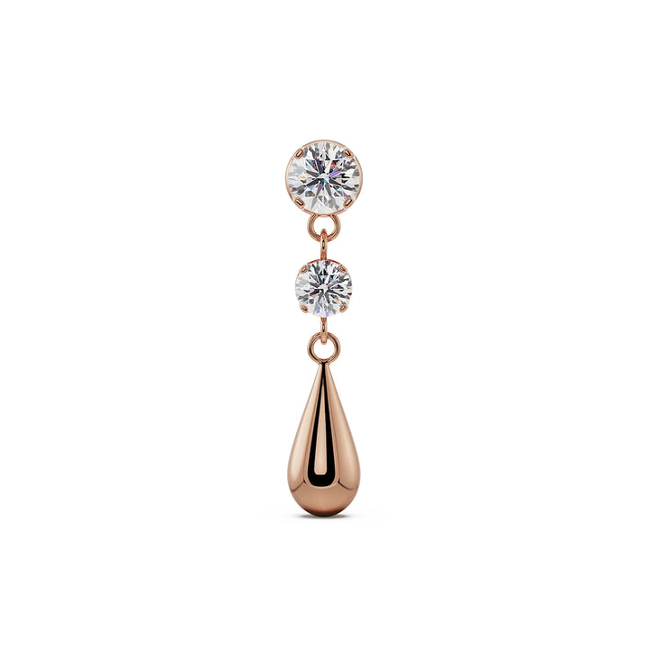 Brilliant Dew Drop Stud - Diamond or CZ