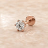 3mm Astra Diamond Flat Back Stud in 14k Rose Gold