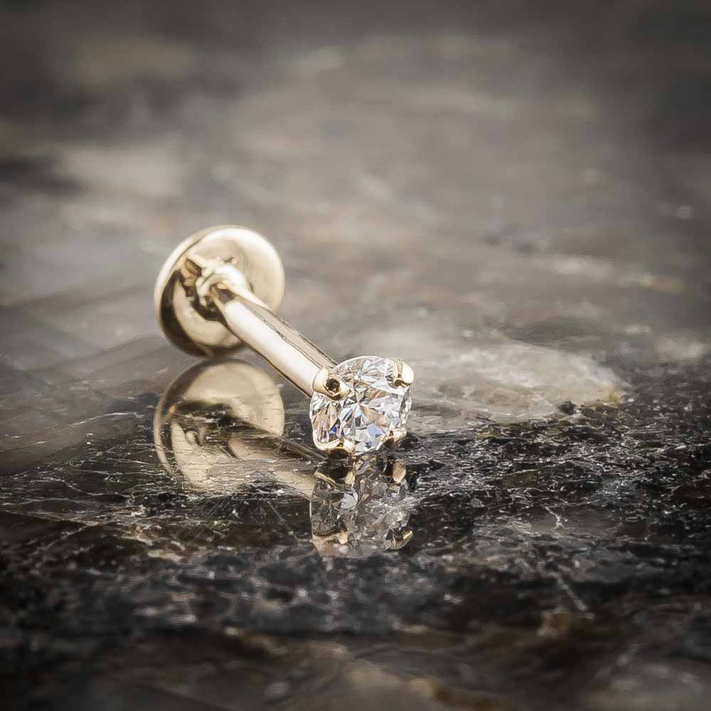 Peridot & Diamond Flat Back Earring 9k Gold – Zohreh V. Jewellery
