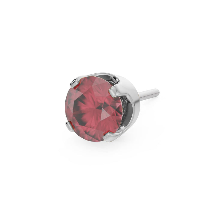 3mm Gemstone Solitaire Piercing Stud End