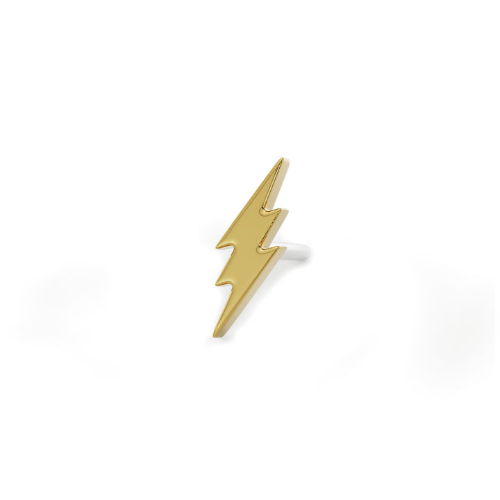 Lightning Bolt Piercing Stud End