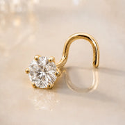 4mm Astra Diamond Nose Ring in Yellow Gold