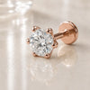 4mm Astra Diamond Flat Back Stud in 14k Rose Gold