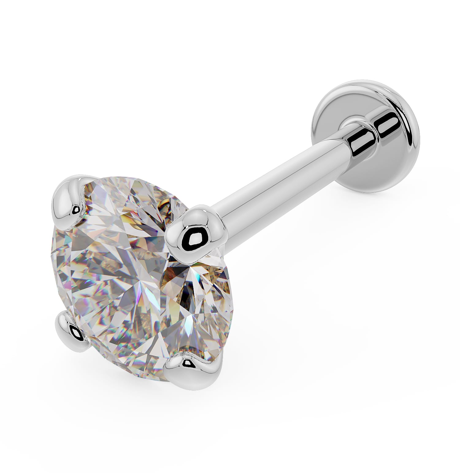 Diamond Low Set Gold Labret Cartilage Earring FreshTrends