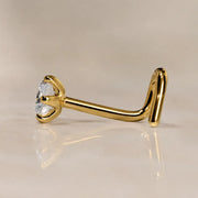 Side view of the Astra diamond nose ring