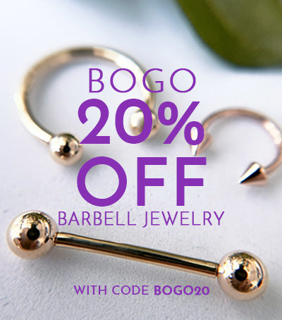 Buy one get one 20% off - Gold barbell jewelry
