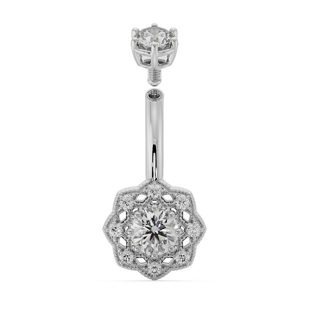 Celtic 14k Gold Navel Ring