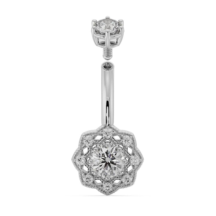 Celtic 14k Gold Navel Ring
