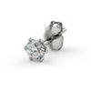 White gold diamond earring on a white background