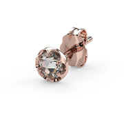 Reina Rose Cut Diamond Stud Earring in 14K Rose Gold with crown-set Rose Cut Diamond - for the lobe