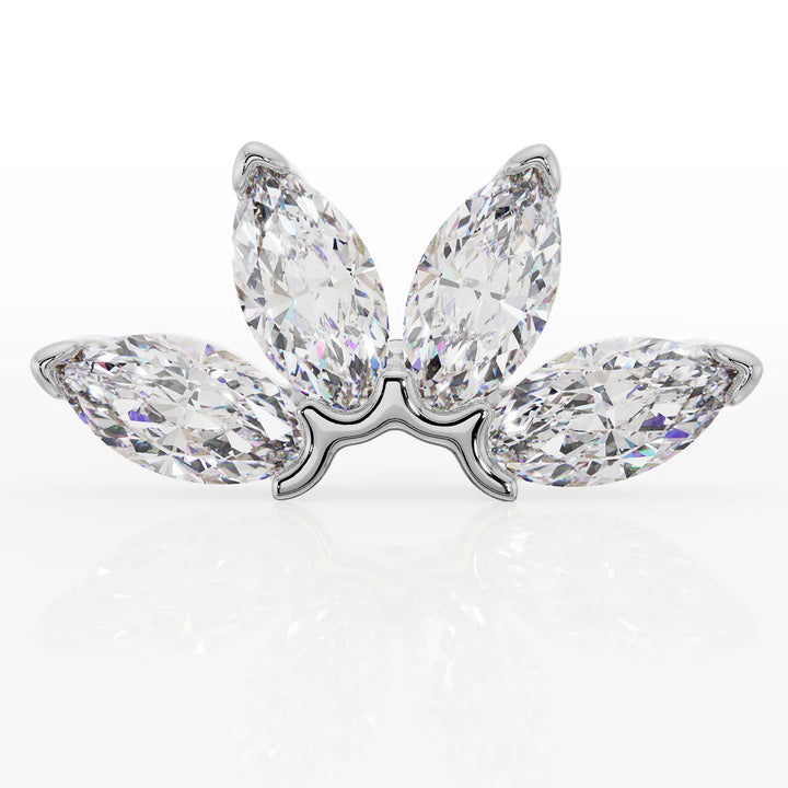 Marquise Fan Piercing Stud End